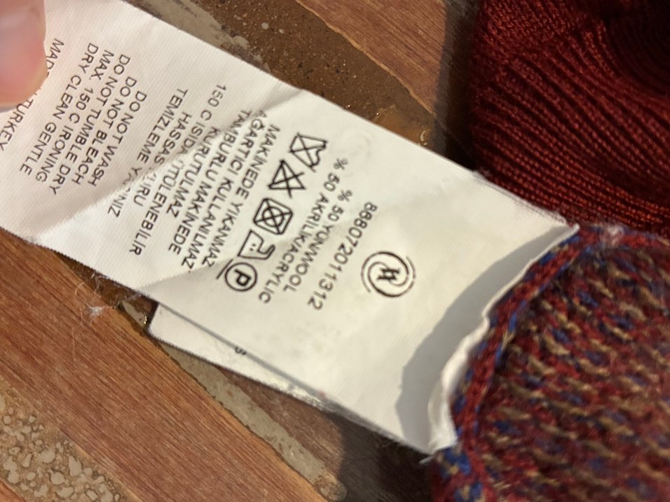 Vakko Bordo Örgü Yün Polo Yaka Erkek Kazak - Görsel 5