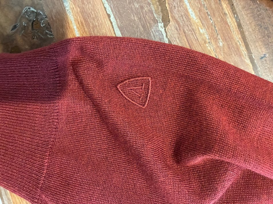 Vakko Bordo Örgü Yün Polo Yaka Erkek Kazak - Görsel 4