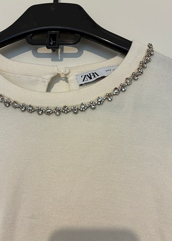 Zara Beyaz İnce Triko Kadın Kazak - Görsel 2