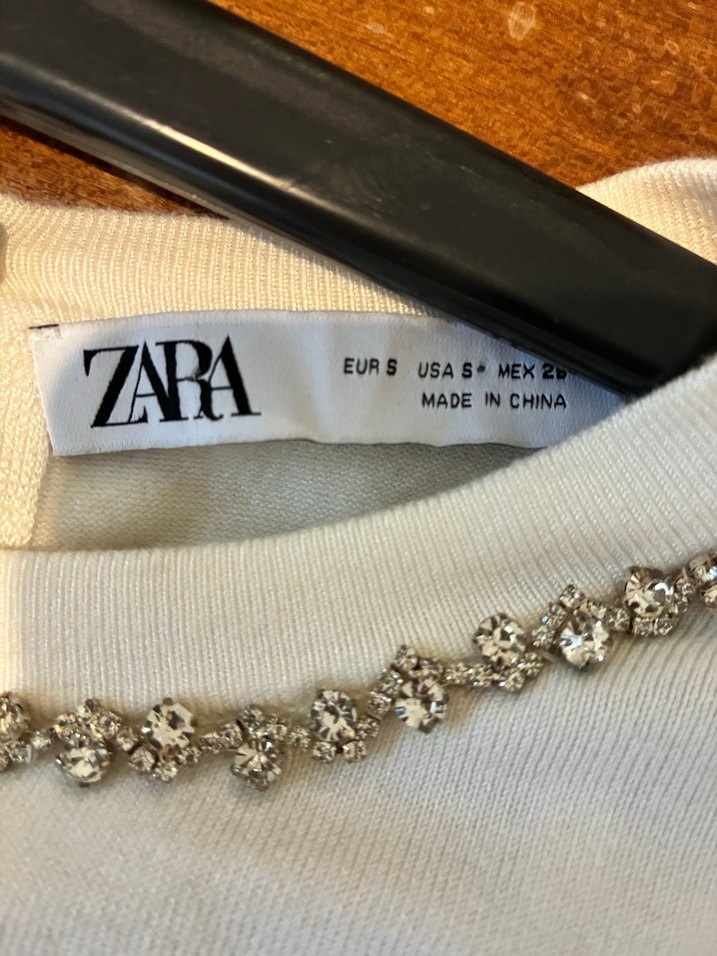 Zara Beyaz İnce Triko Kadın Kazak - Görsel 4