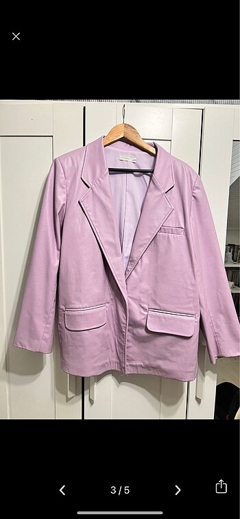38 Beden Deri blazer ceket