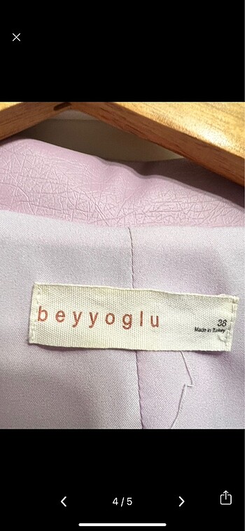 38 Beden mor Renk Deri blazer ceket