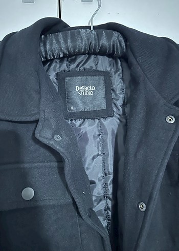 Düğmeli Siyah Midi Erkek Kaban - Görsel 2