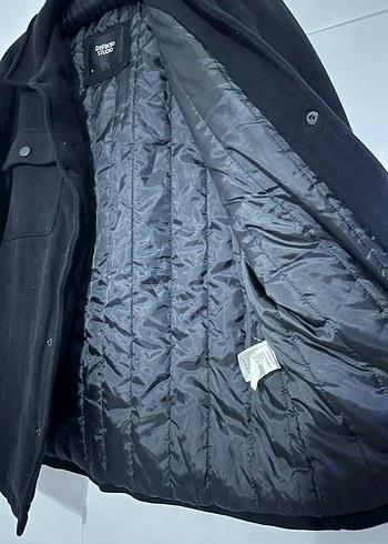 Düğmeli Siyah Midi Erkek Kaban - Görsel 3