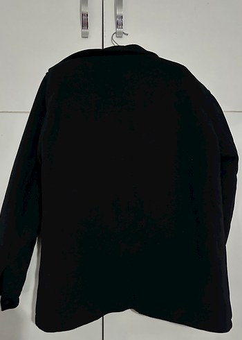 Düğmeli Siyah Midi Erkek Kaban - Görsel 4