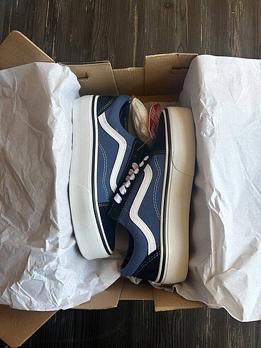 Vans Old School Mavi Kalın Taban