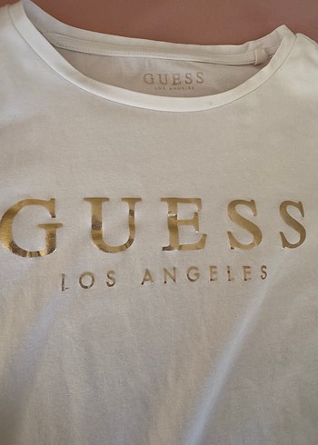 40 Beden Guess Beyaz Kadın Tişört