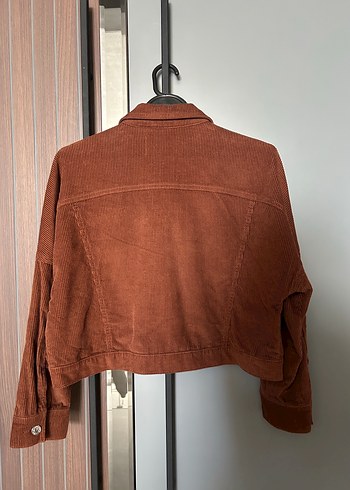 Stradivarius Stradivarius Kahverengi Kadife Kadın Ceket