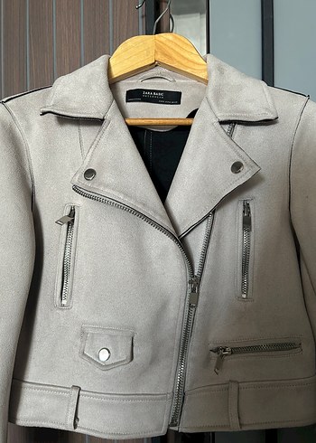 m Beden Zara Bej Süet Kadın Ceket Notch Yaka
