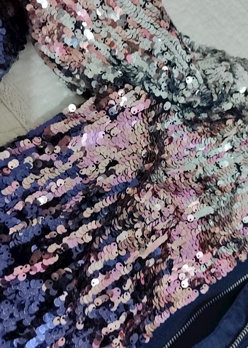 7 Yaş Beden çeşitli Renk Kız Çocuk Çok Renkli Payetli Tie-Dye Ceket