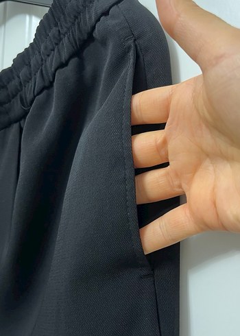 Siyah Kemerli Rahat Kesim Kadın Jogger Pantolon - Görsel 4