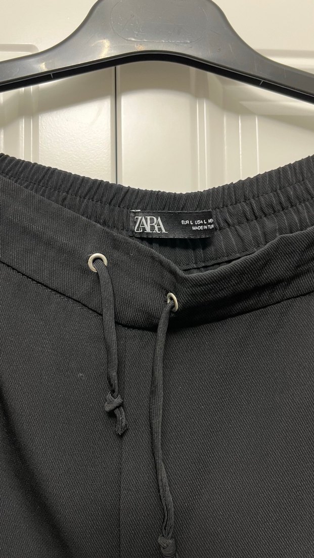 Siyah Kemerli Rahat Kesim Kadın Jogger Pantolon - Görsel 3