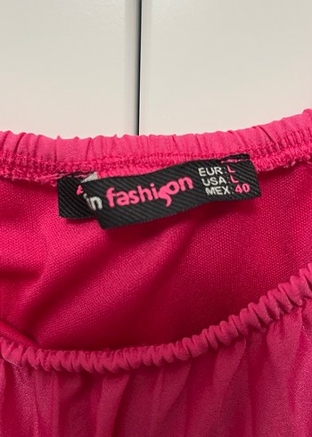 Pembe Pilili Uzun Bohem Elbise - Görsel 4