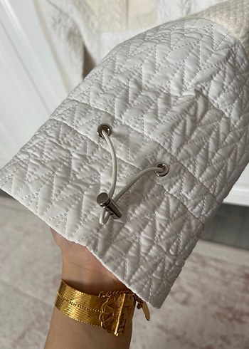 Beyaz Örgü Kadın Sweatshirt - Görsel 6