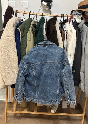 Kadın Mavi Denim Oversize Ceket - Görsel 3