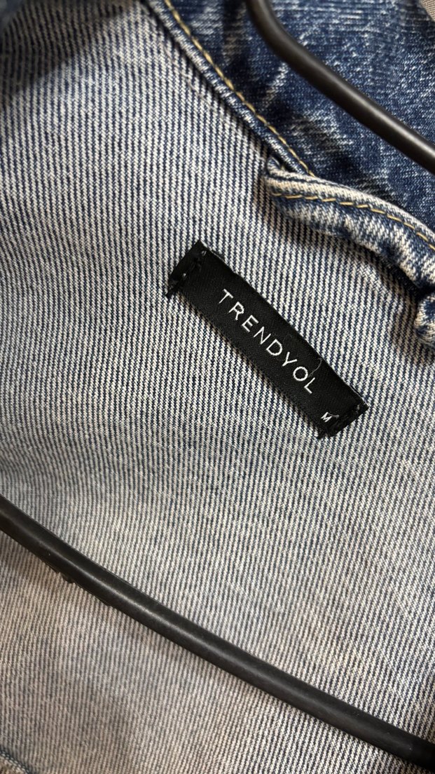 Kadın Mavi Denim Oversize Ceket - Görsel 4