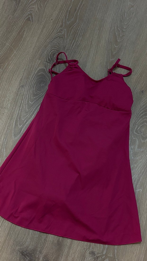 Koyu Pembe Midi Spor Tarzı Kadın Mayo - Görsel 2