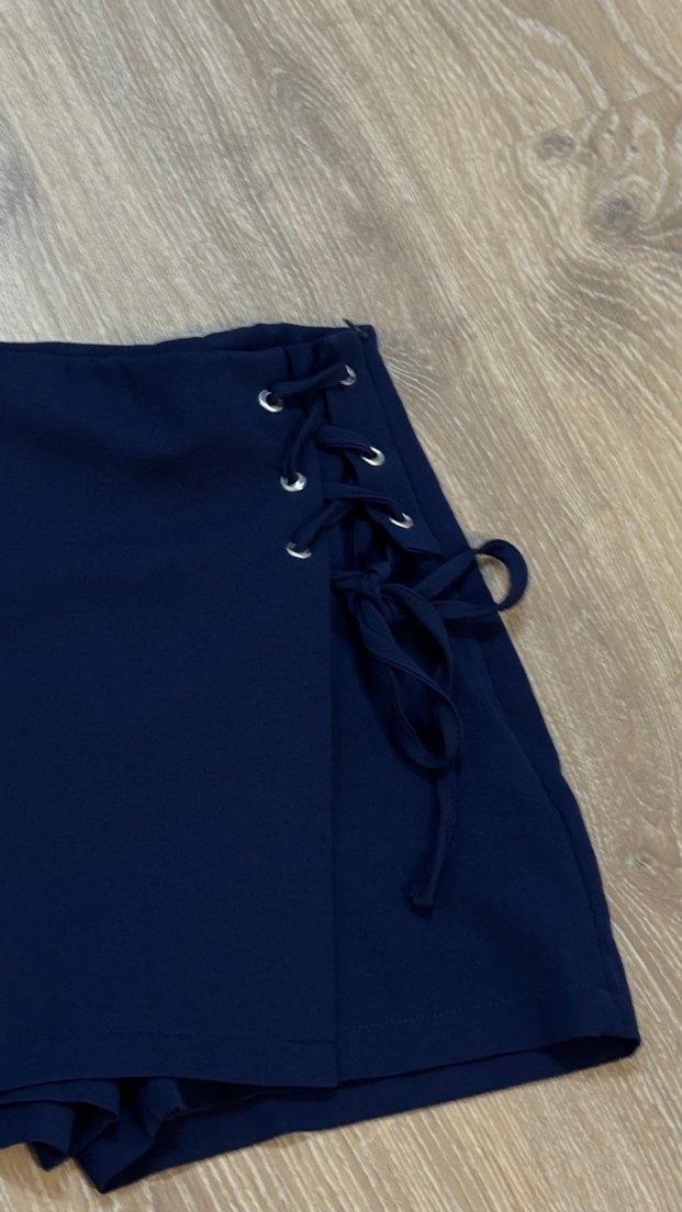 Lacivert Mini şort Etek - Görsel 3