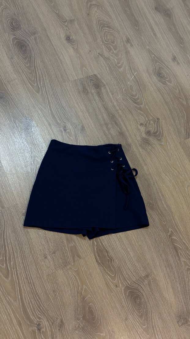 Lacivert Mini şort Etek - Görsel 4