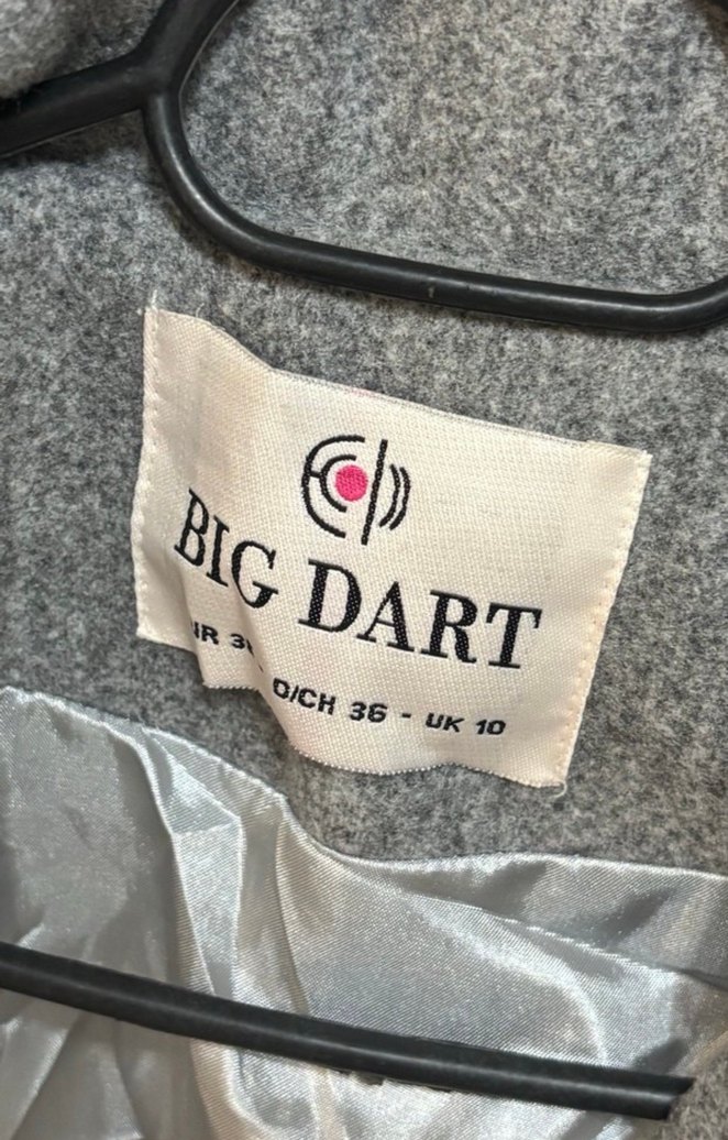 Gri Klasik Uzun Kaban - Görsel 3