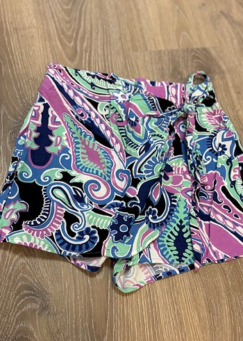 Bohem Renkli Batik Desenli Mini Şort Etek - Görsel 5