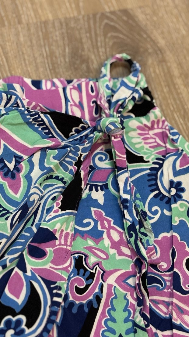 Bohem Renkli Batik Desenli Mini Şort Etek - Görsel 4