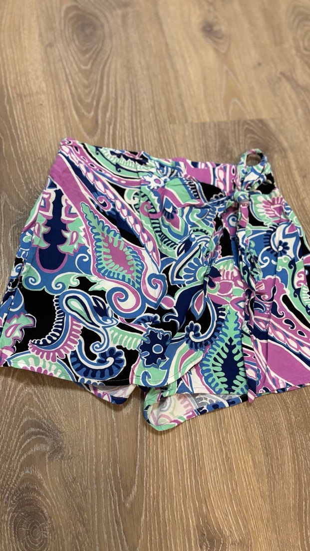 Bohem Renkli Batik Desenli Mini Şort Etek - Görsel 5