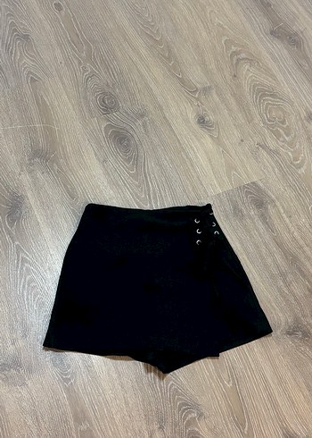 Siyah Mini Şort Etek - Görsel 6