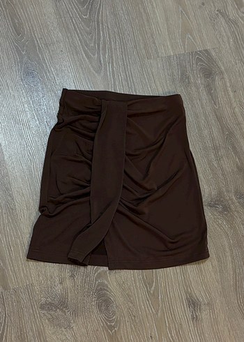 Trendyolmilla Mini Kahverengi Etek - Görsel 3