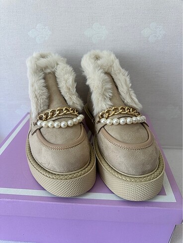 Selin shoes 37 numara incili kürklü bot