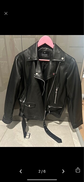 Stradivarius Stradivarius Deri Biker Ceket
