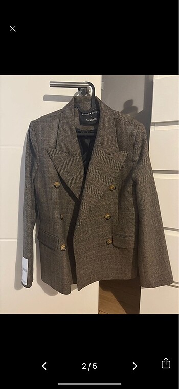 Zara Sagaza Ekose Blazer Ceket