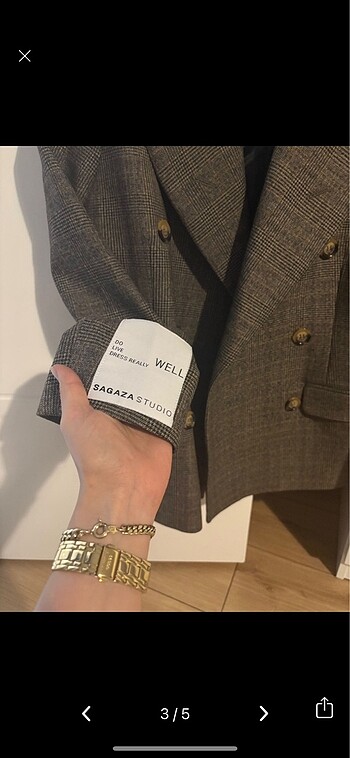 xs Beden Sagaza Ekose Blazer Ceket