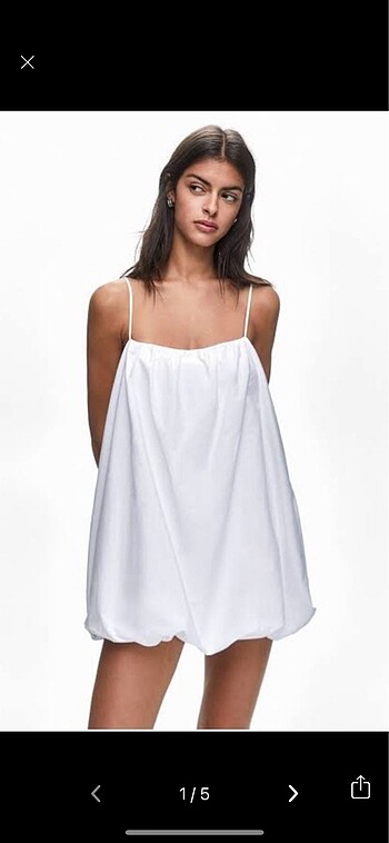 Pull&Bear Mini Beyaz Elbise