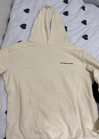 Bej Kapüşonlu Rahat Kesim Sweatshirt