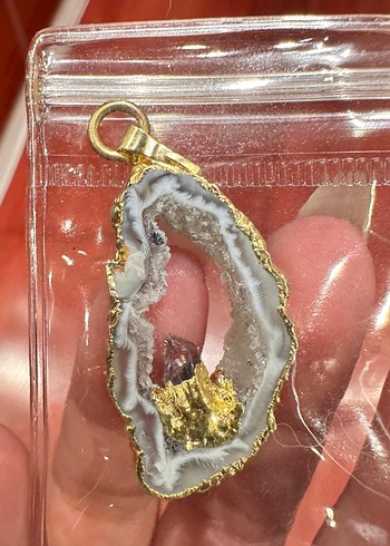  Beden Ortası doğal Taşlı Agate kolye ucu