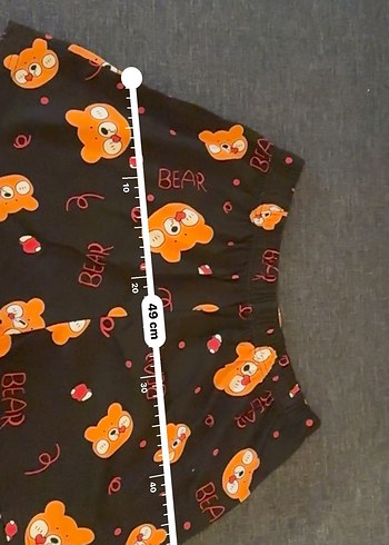 Ayı Desenli Kısa Kadın Pijama Takımı - Görsel 7