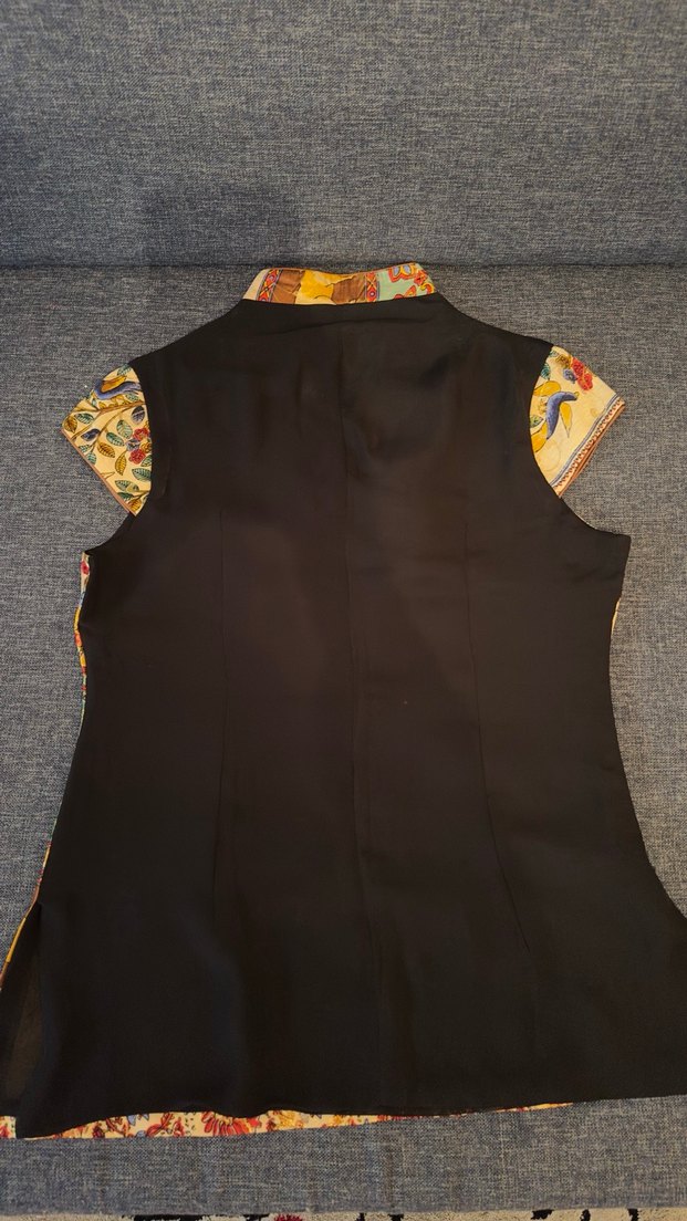 Çin ipeği simli tasarım bluz - Görsel 2