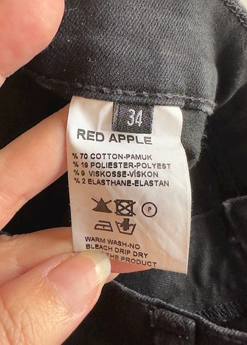 Red Apple Siyah Kadın Denim Jeans - Görsel 6