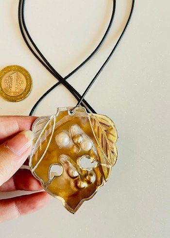 Sedefli İncili kolye - Görsel 2