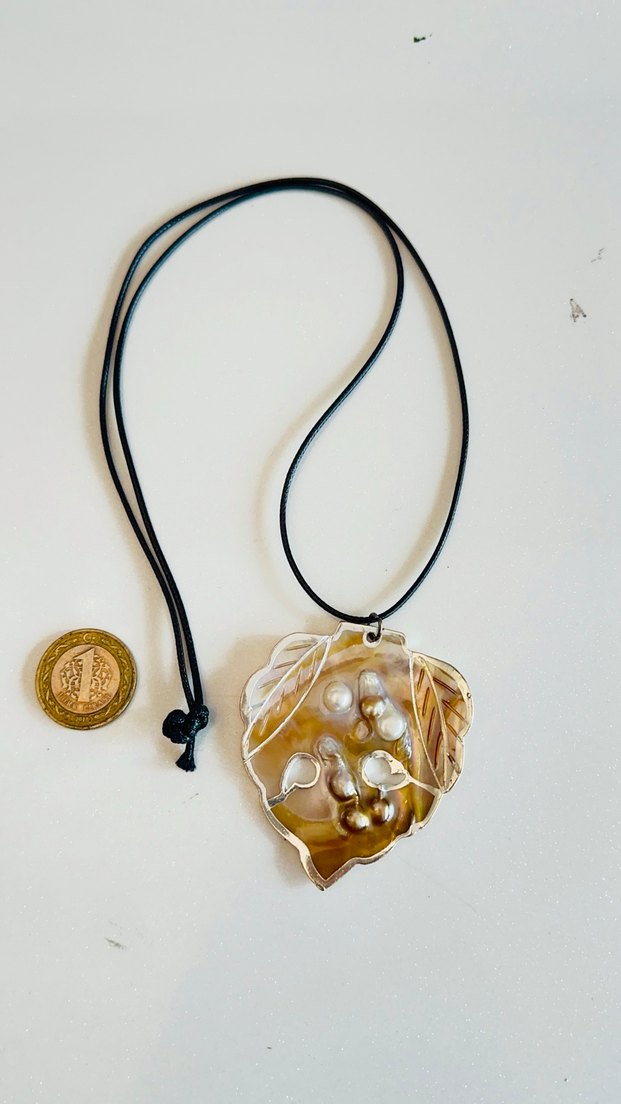 Sedefli İncili kolye - Görsel 3