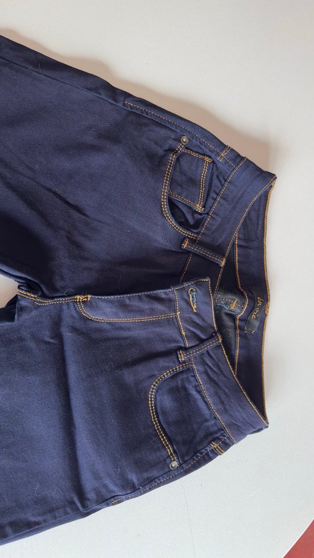 Lacivert Kadın Denim Pantolon - Görsel 5