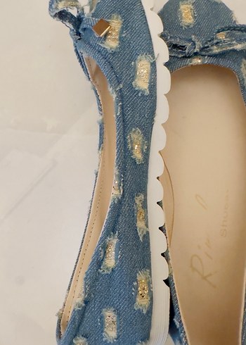 Sim detaylı Mavi Denim Babet - Görsel 2