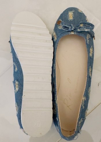 Sim detaylı Mavi Denim Babet - Görsel 3