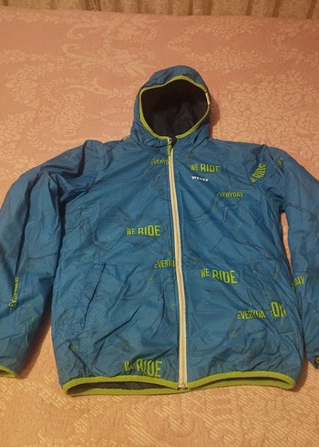 Decathlon Erkek Çocuk Kapüşonlu Mavi Fermuarlı Mont