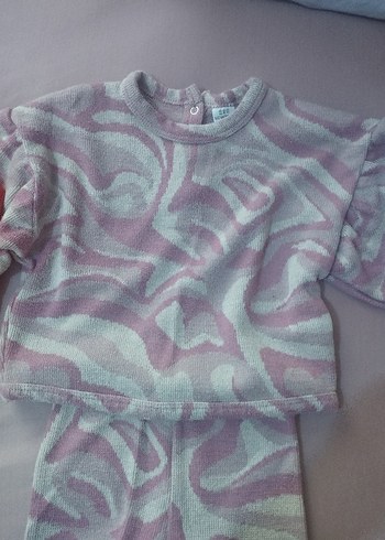 Mor Pastel Tonlu Bebek Kız Takımı