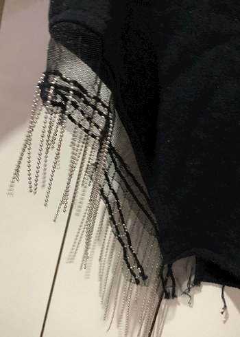 Siyah Püsküllü Gotik Kadın Sweatshirt - Görsel 5