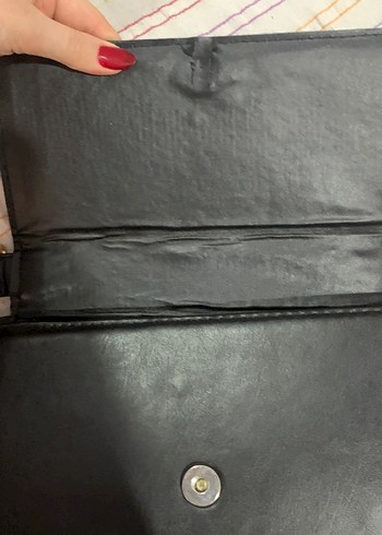 Zincir Detaylı Siyah Yılan Desenli Deri Çanta - Görsel 5