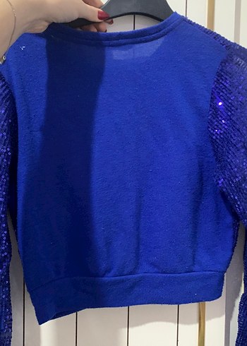 Parlak Mavi Kadın Mini Triko - Görsel 6