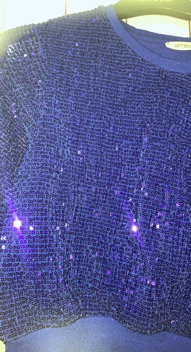 Parlak Mavi Kadın Mini Triko - Görsel 2